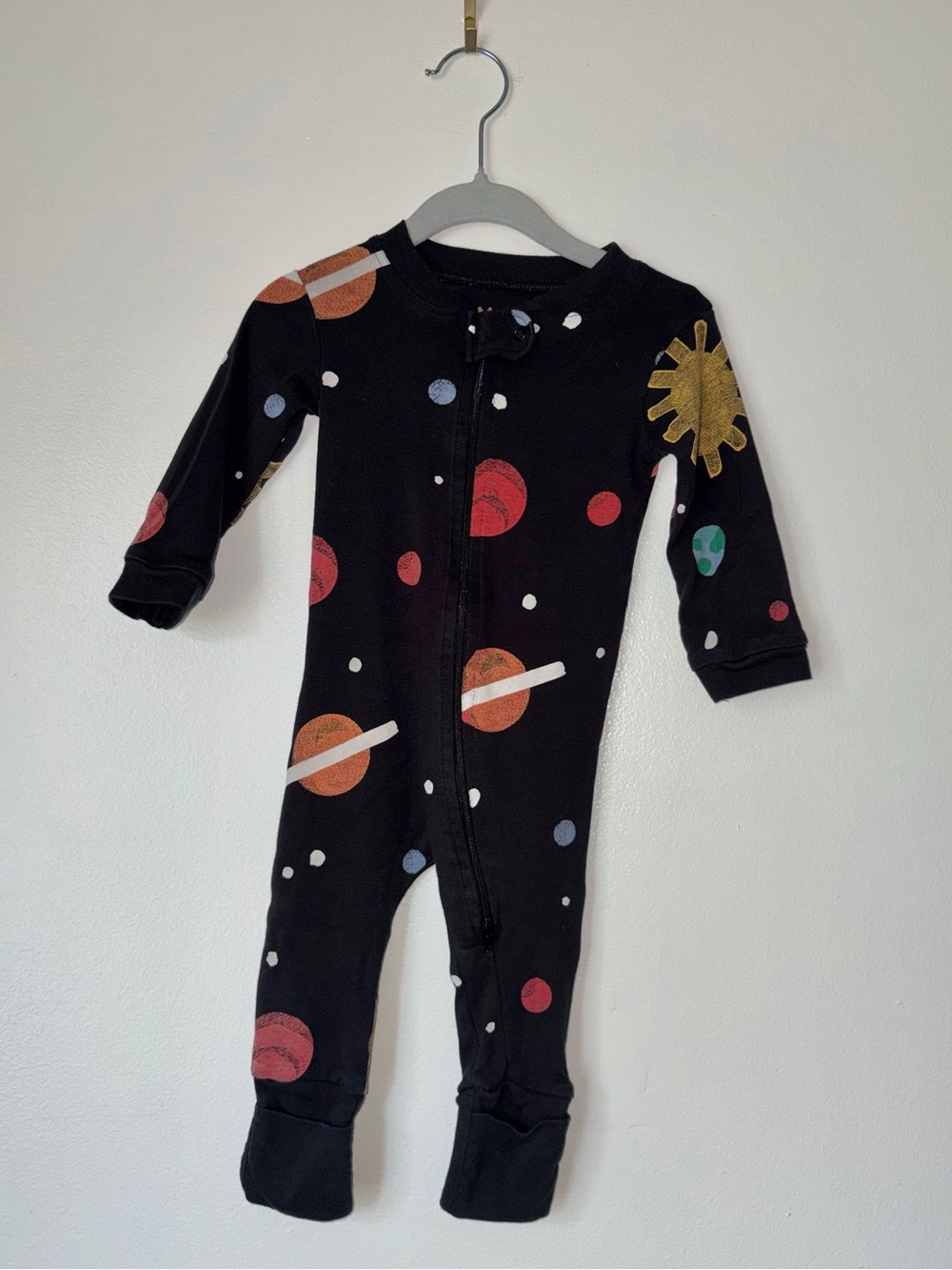 One-piece Baby Pajamas - Space print
